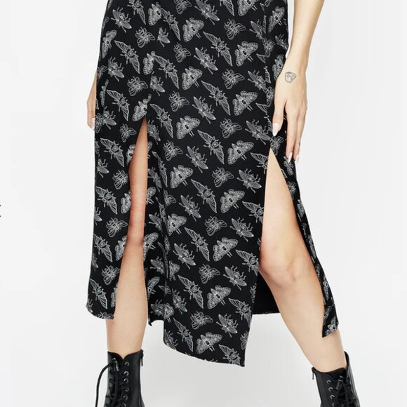 Mortmoth Midi Skirt With Splits - Size US 12 - Picture 3 of 4